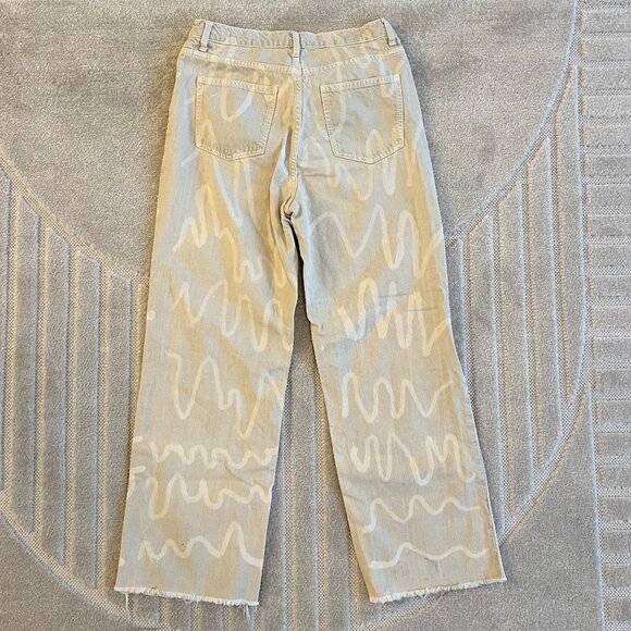 Zara The 90's Full Length Abstract Swirl Jean, in size US 8 - Picture 4 of 5